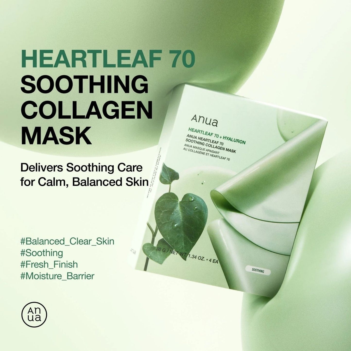 Anua Heartleaf 70 Soothing Collagen Mask 38gm
