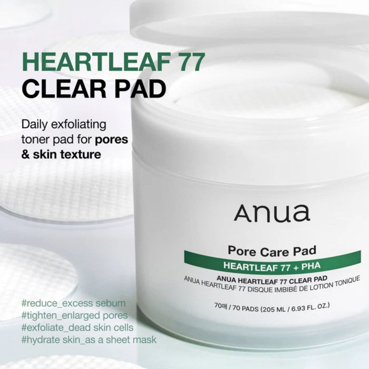 Anua Heartleaf 77 Clearpad 160ml (70Ea)
