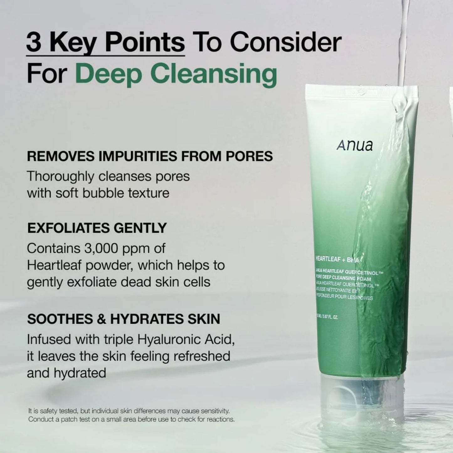 Anua Heartleaf Quercetinol Cleansing Foam 150ml