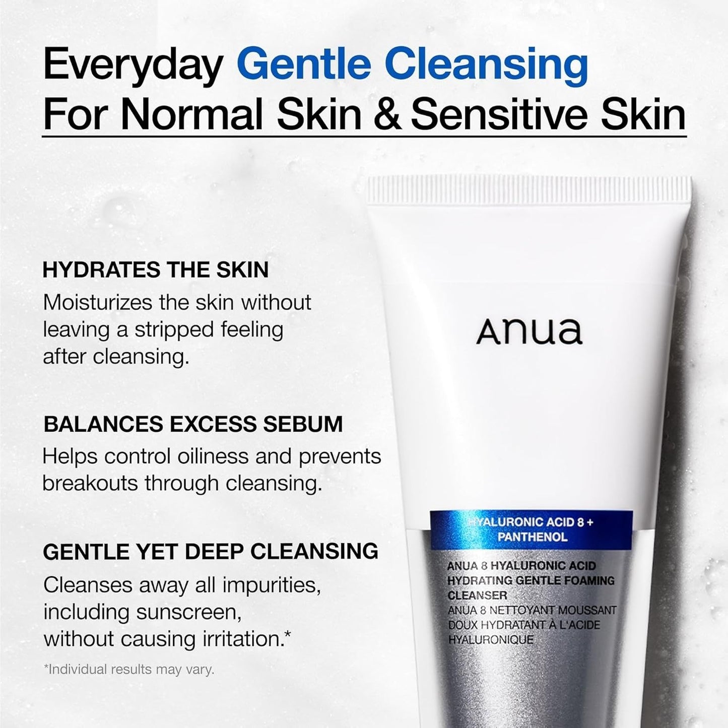 Anua Hyaluronic Hydrating Gentle Foaming Cleanser 150ml