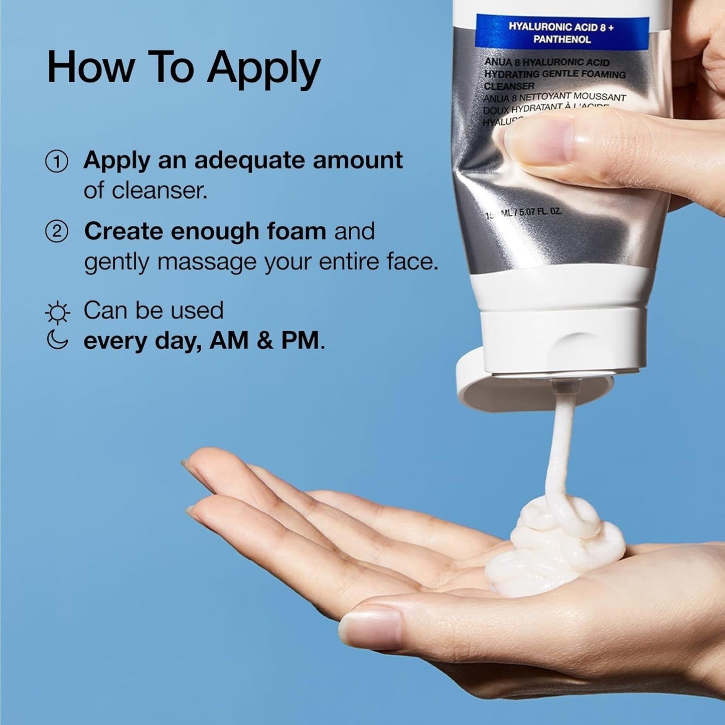 Anua Hyaluronic Hydrating Gentle Foaming Cleanser 150ml
