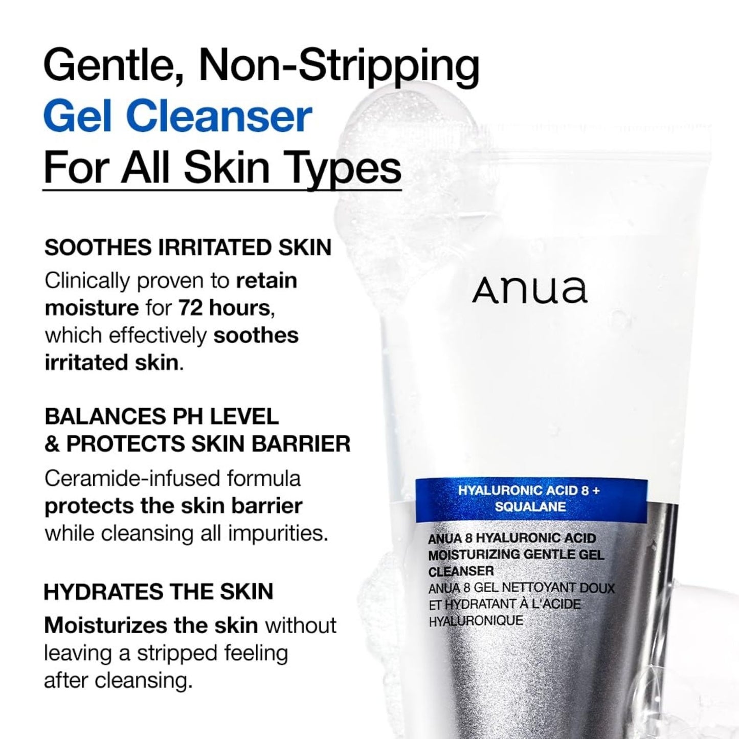 Anua Hyaluronic Moisturizing Gentle Gel Cleanser 150ml