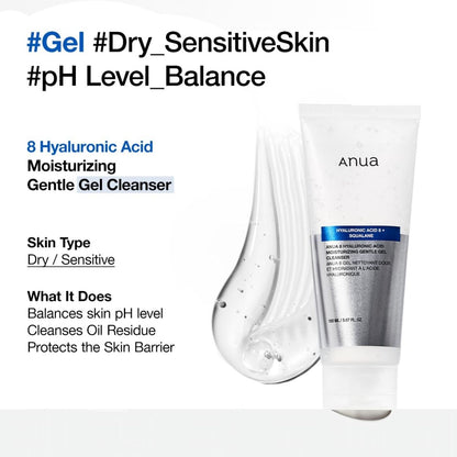 Anua Hyaluronic Moisturizing Gentle Gel Cleanser 150ml
