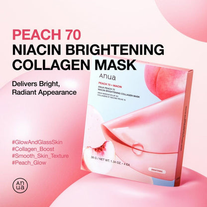 Anua Peach 70 Niacin Brightening Collagen Mask 38gm